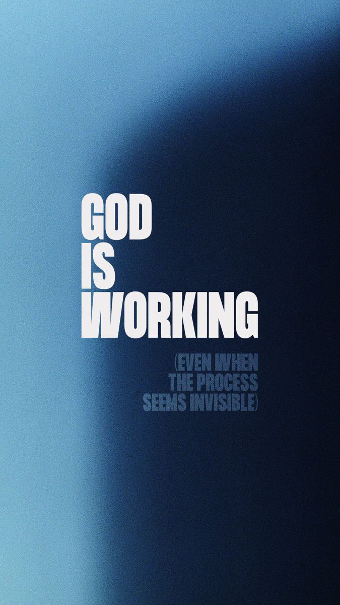 God is working
